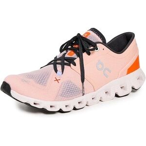 On Running Women's Lightweight Peach and Black Running Sneaker